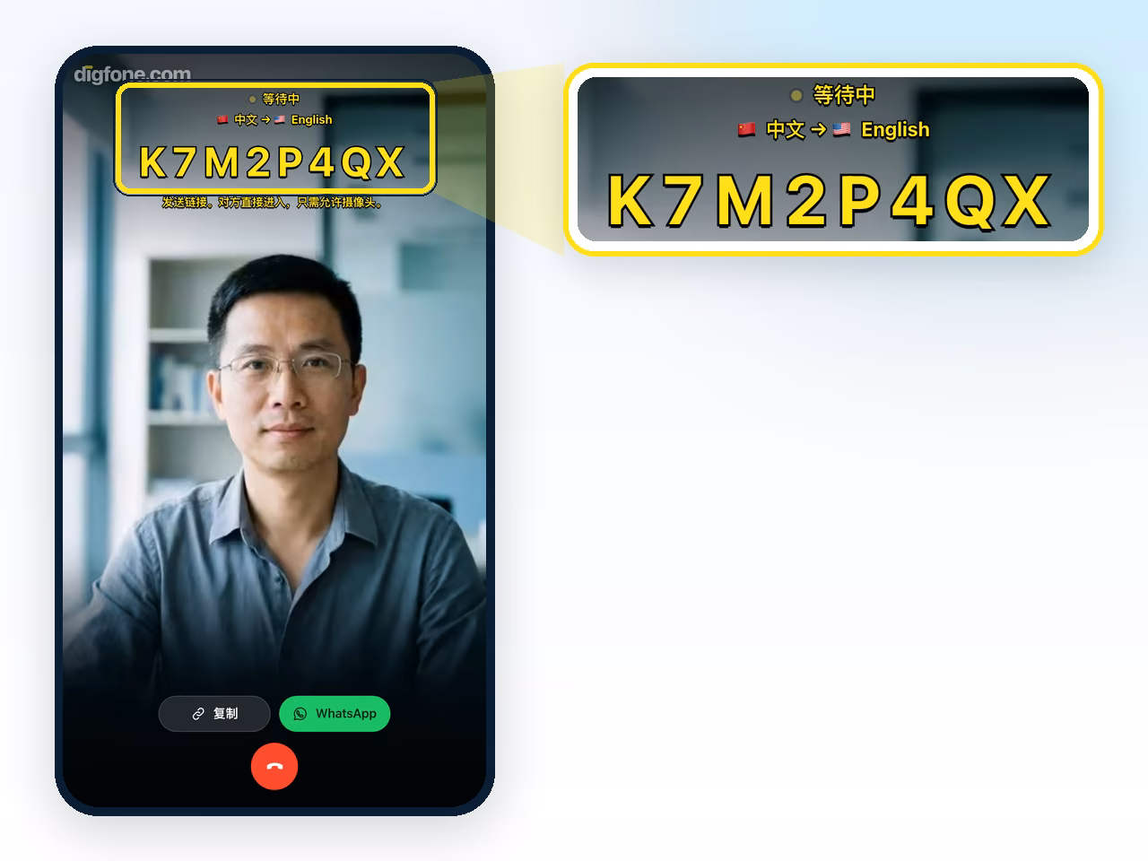 屏幕上会出现你的画面